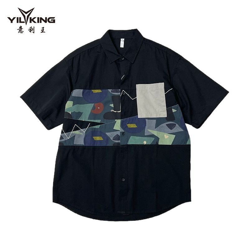 Áo Sơ Mi Nam Ngắn Tay Phong Cách Yohji Cổ Điển Thời Trang Mùa Hè 2023