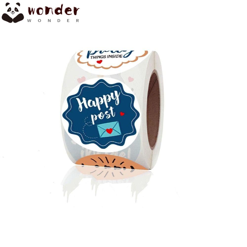 Nhãn Dán Thank You Tự Dính Với 5 Kiểu Họa Tiết Happy Mail 1.5 Inch Cho Doanh Nhân Nhỏ