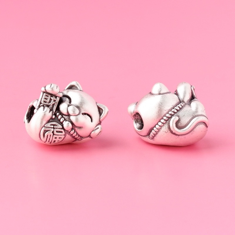 GIÁ SỈ  [BẠC] Charm bạc mèo thần tài - PH046 [Hàng loại 1 - SIÊU ĐẸP]