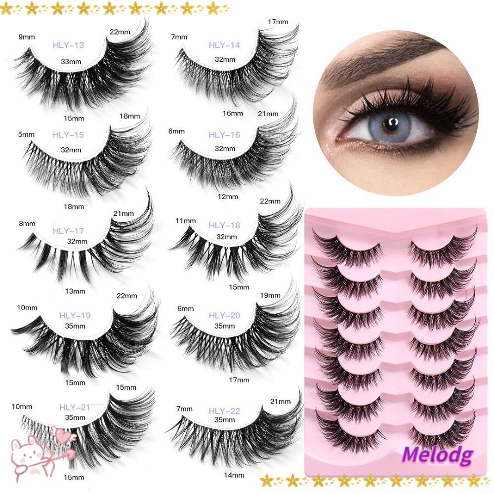MELODG Lông Mi Giả Bằng Sợi Nhân Tạo Handmade Dành Cho Nữ