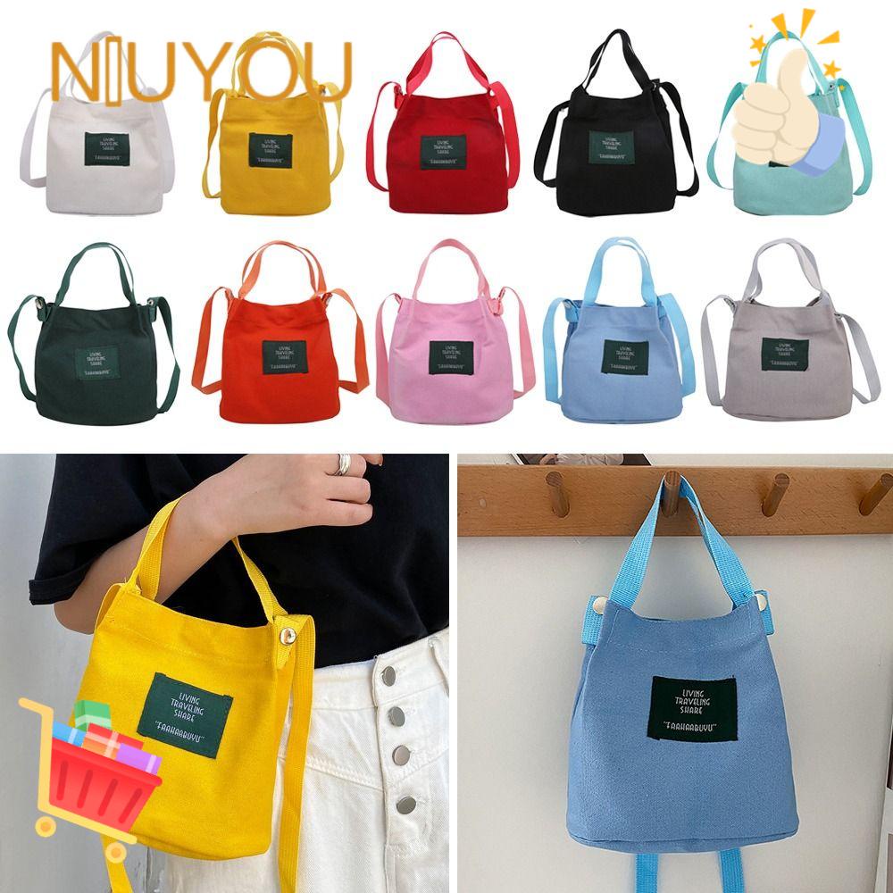 NIUYOU Túi Đeo Chéo Màu Sắc Đơn Giản Phong Cách Vintage