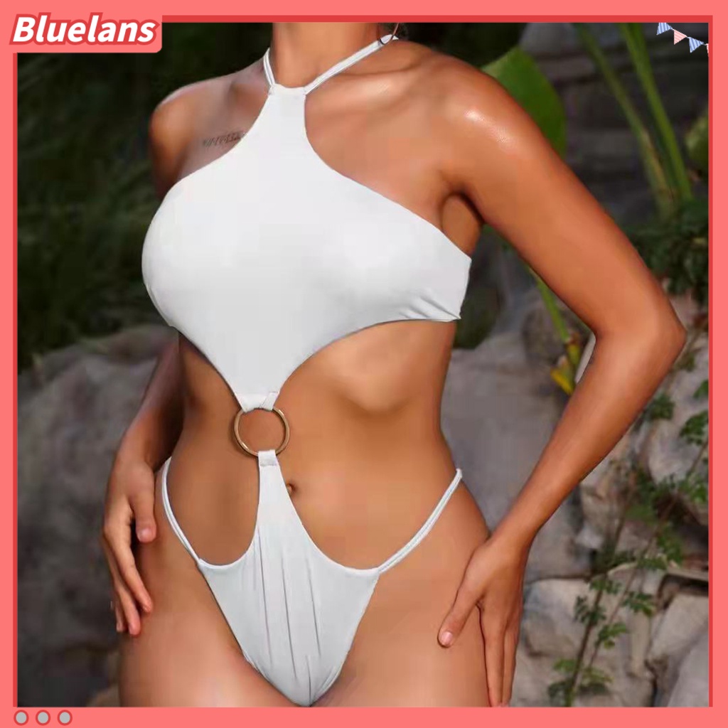 [BLS] Bộ Đồ Bơi Một Mảnh Phối Vòng Kim Loại Nối Dây Thắt Lưng Gợi Cảm Mùa Hè Cho Nữ Đi Biển