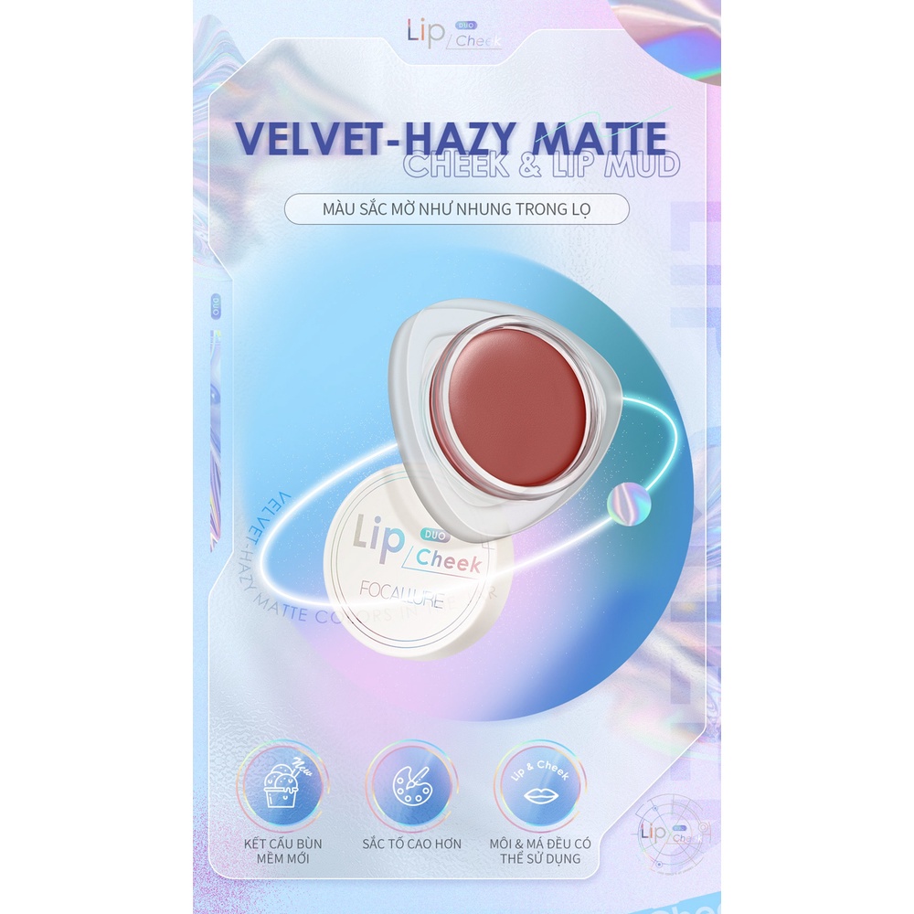 Son Hũ Focallure Chất Son Kem Bùn, Kết Hợp Đánh Má, Chất Son Dễ Tán, Nhẹ Môi, Lâu Trôi, Màu Sắc Son Trẻ Trung Tươi Sáng