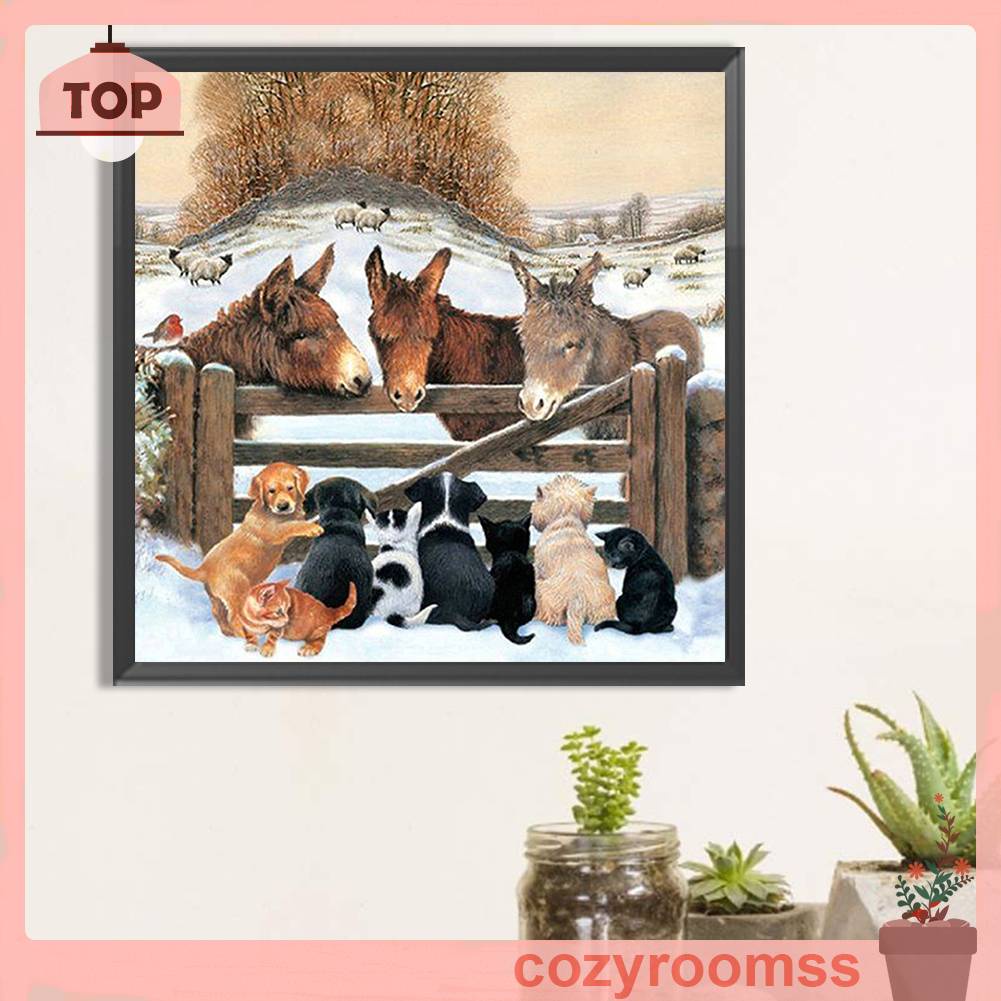 Tranh Đính Đá Kim Cương Toàn Bộ 5D DIY Hình Vẽ Lừa