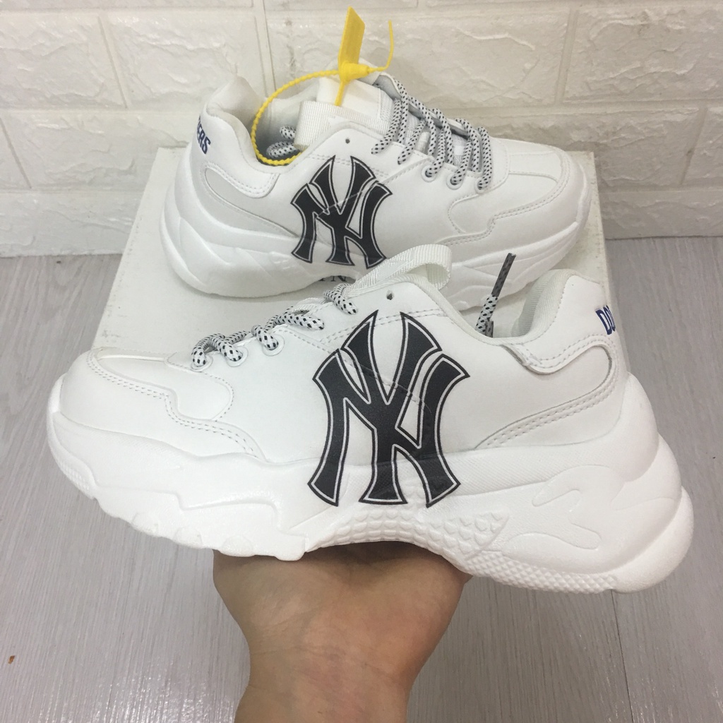 Giày thế thao 𝗠𝗟𝗕 Ny chữ đen full box, Giày sneaker nam nữ logo in 3D mới nhất 2022 cao cấp