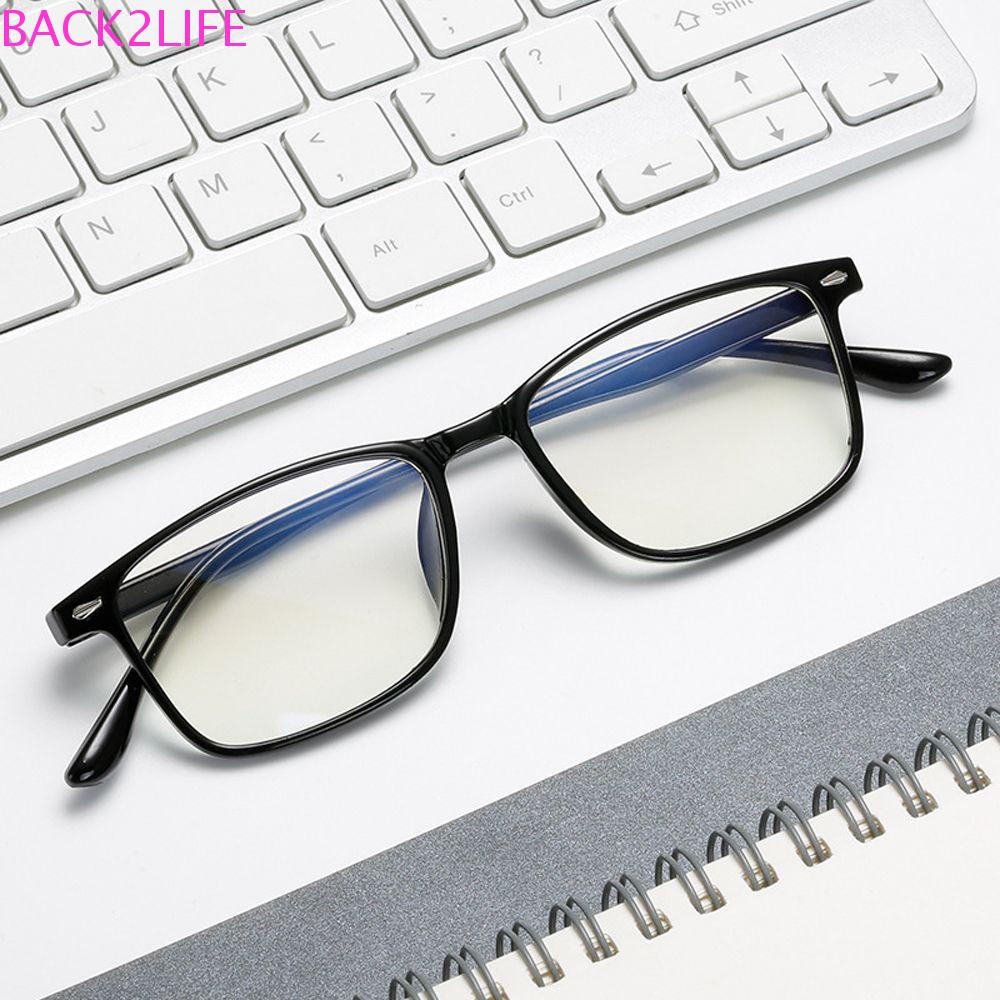 BACK2LIFE Kính Mát Gọng Vuông Chống Ánh Sáng Xanh Thời Trang Cho Nam Nữ