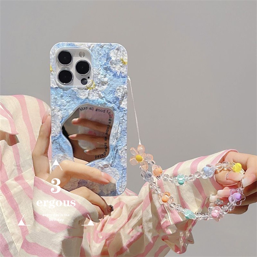 Ốp Điện Thoại Nắp Lật Tráng Gương Hình Học Màu Kẹo Cho IPhone 14 13 12 11 Pro Max SE2020 X XR Xs Max 7 8 Plus