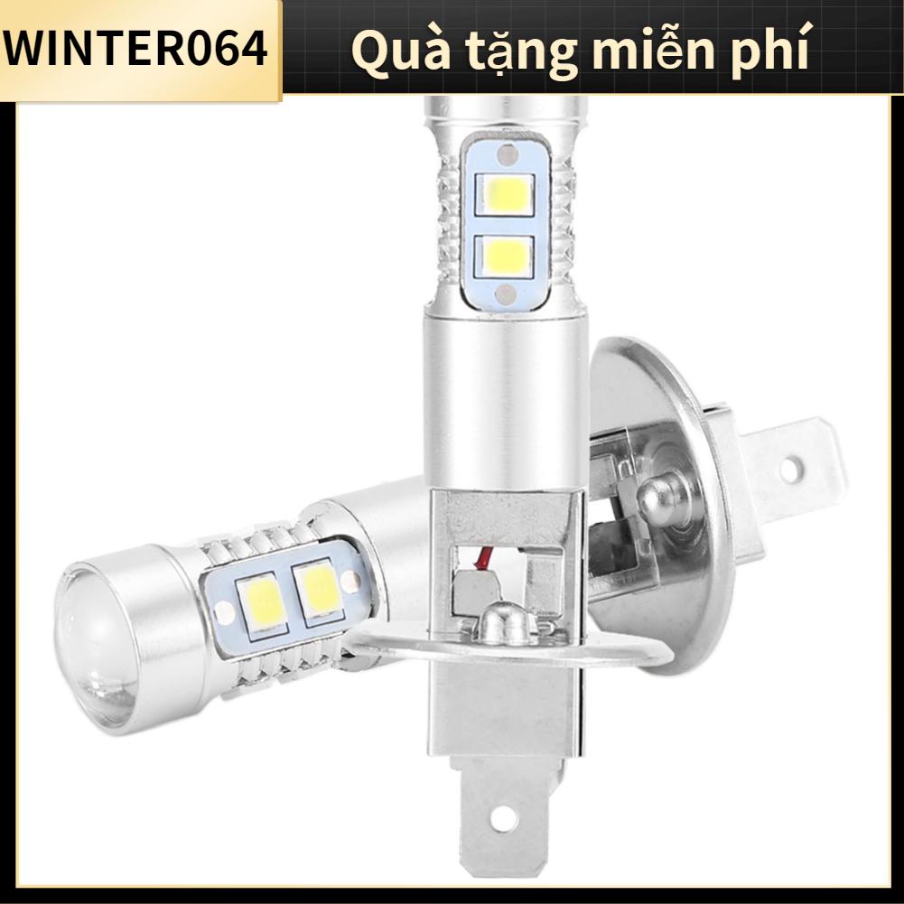 Winter064 2x H1 6000K Bộ bóng đèn pha LED siêu trắng 100W Đèn sương mù