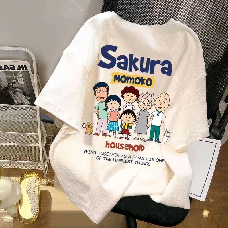 Áo Thun Nữ Tay Ngắn In Hình Hoạt Hình Hàn Quốc Size M-5xl Hiện Có 8 Màu