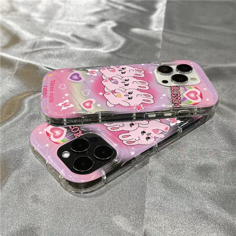 Ốp Điện Thoại Mềm Trong Suốt Họa Tiết Thỏ Dễ Thương Cho Iphone 14Promax 1312 / 11 7 / 8plus xr / sins 7R6K