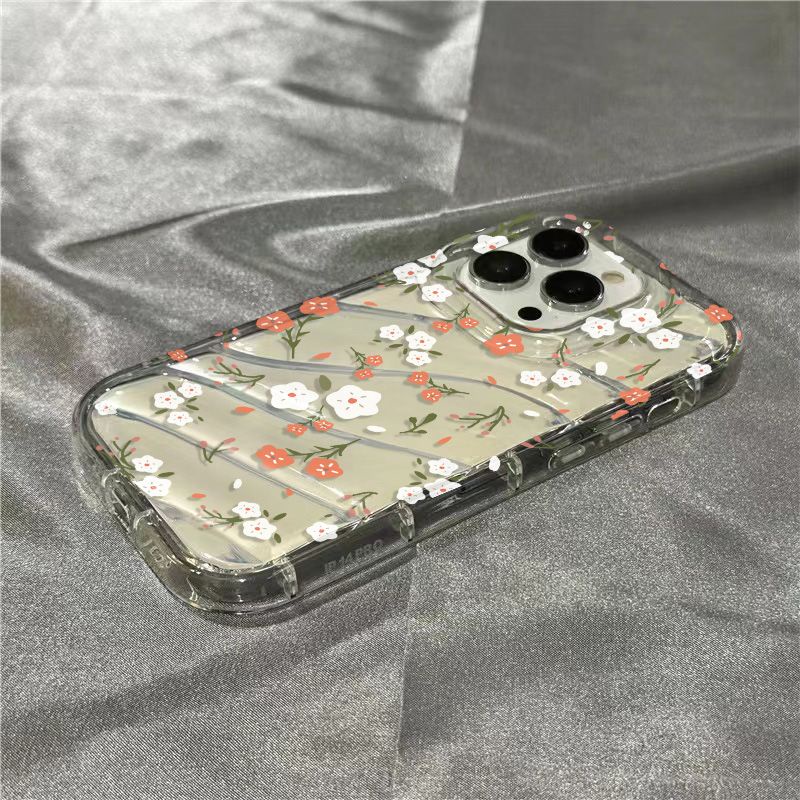 // Ốp điện thoại vỏ mềm iPhone14promax87 trong suốt 11/Apple hoa nhỏ xrplus toàn màn hình 1312 dễ thương Ins U5FC