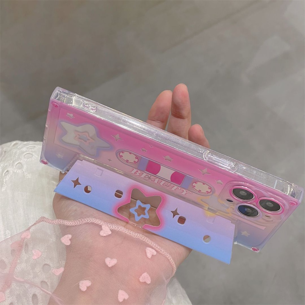 Ốp Điện Thoại Chống Nhòe Có Giá Đỡ Hình Ngôi Sao Phong Cách Hàn Quốc Cho Iphone promaxCD1112 / 13proiPhone14