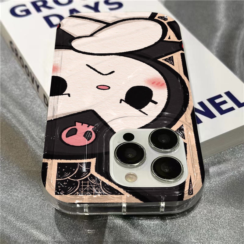 Ốp Điện Thoại Mềm Trong Suốt In Hình Kuromi Dễ Thương Cho iPhone14promax 1312 / 11 7 / 8plus xr / sins EANK