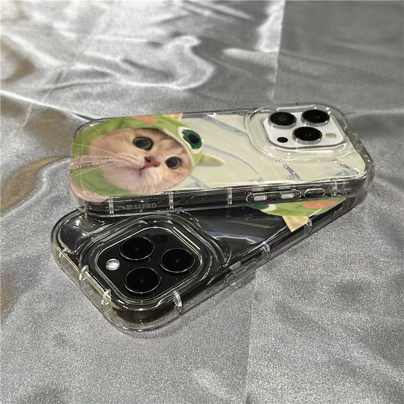 Ốp Điện Thoại Mềm Màu Xanh Lá In Họa Tiết Dễ Thương Cho Iphone 7 8plus 14Promax Xr111312Phụ Kiện Cho Toumao / Od8T8T