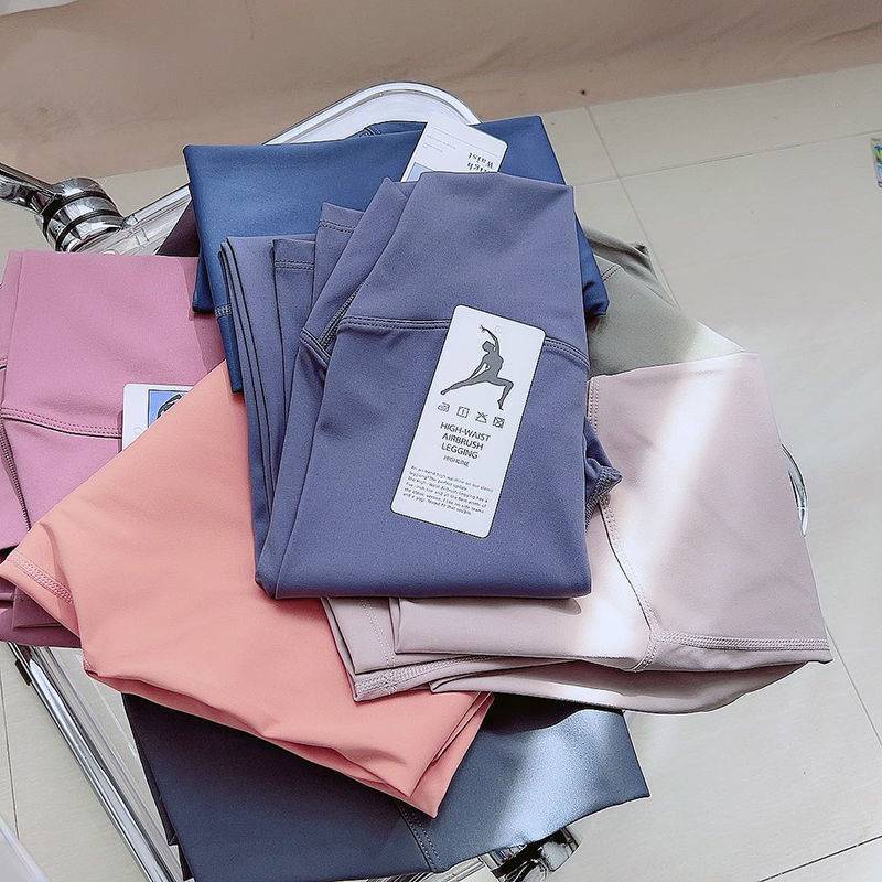 Quần Legging Thể Thao Khô Nhanh Màu Kem Nude Không Embarrassing Line