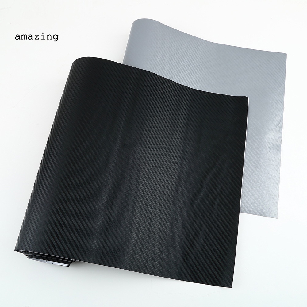 Cuộn Sticker Dán Xe Hơi Tự Dính Bằng Sợi Carbon 127X30Cm
