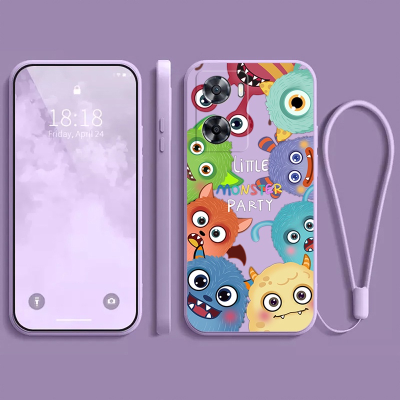 Ốp lưng OPPO A57 2022 A77S Ốp Điện Thoại oppo A9 2020 A5 2020 A52 A92 A53 A54 4G A55 4G A5S A12 A7 Dễ thương Quái vật nhỏ Nam Phụ nữ Bảo vệ toàn diện Ốp Điện Thoại