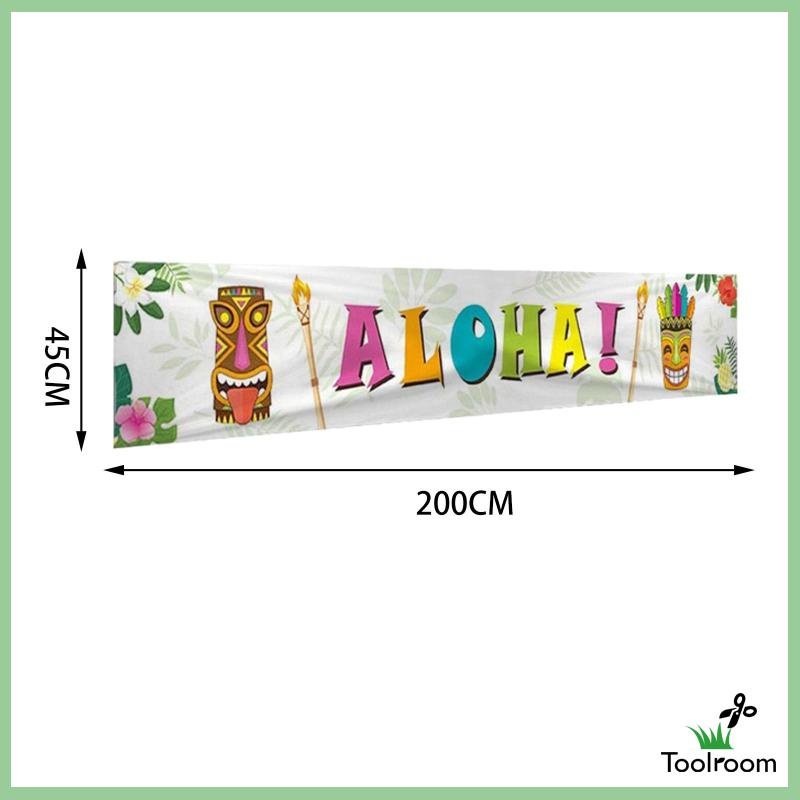 Băng Rôn Chào Mừng Phong Cách Hawaiian Trang Trí Cửa Tiệc Hồ Bơi Mùa Hè