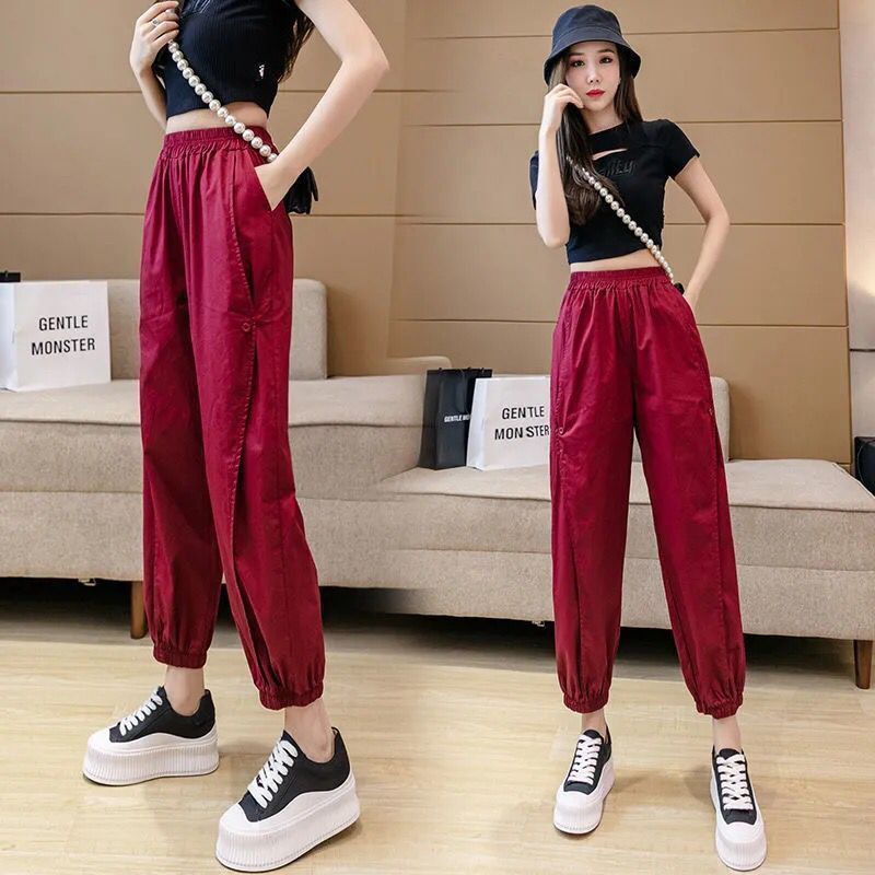 Quần Yếm Dài Đến Mắt Cá Chân Dáng Rộng Thời Trang Mùa Hè Cho Nữ