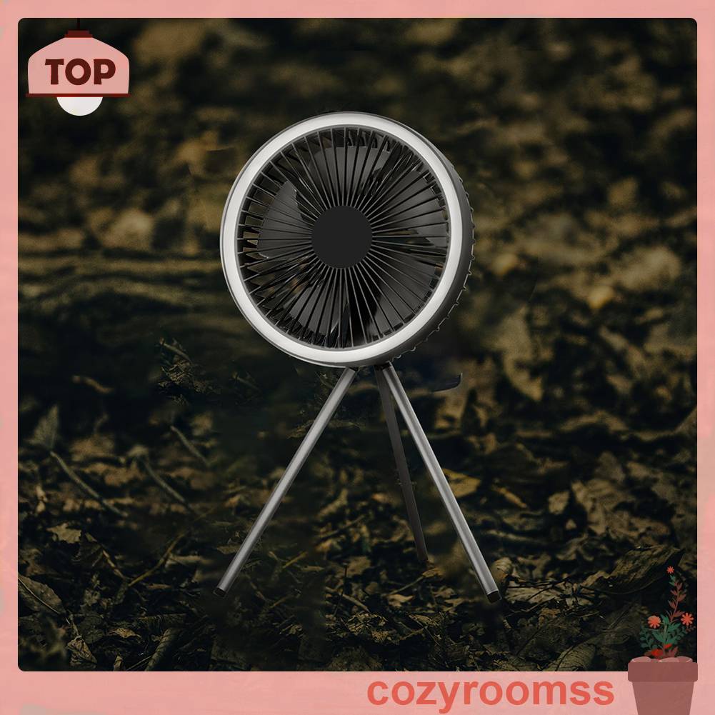 Quạt Cắm Trại 3 Tốc Độ 4000mAh / 10000mAh Có Thể Sạc Lại Bằng Cổng USB