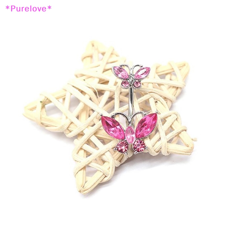 Khuyên Rốn Hình Bướm Đính Đá Lấp Lánh Thời Trang Mới