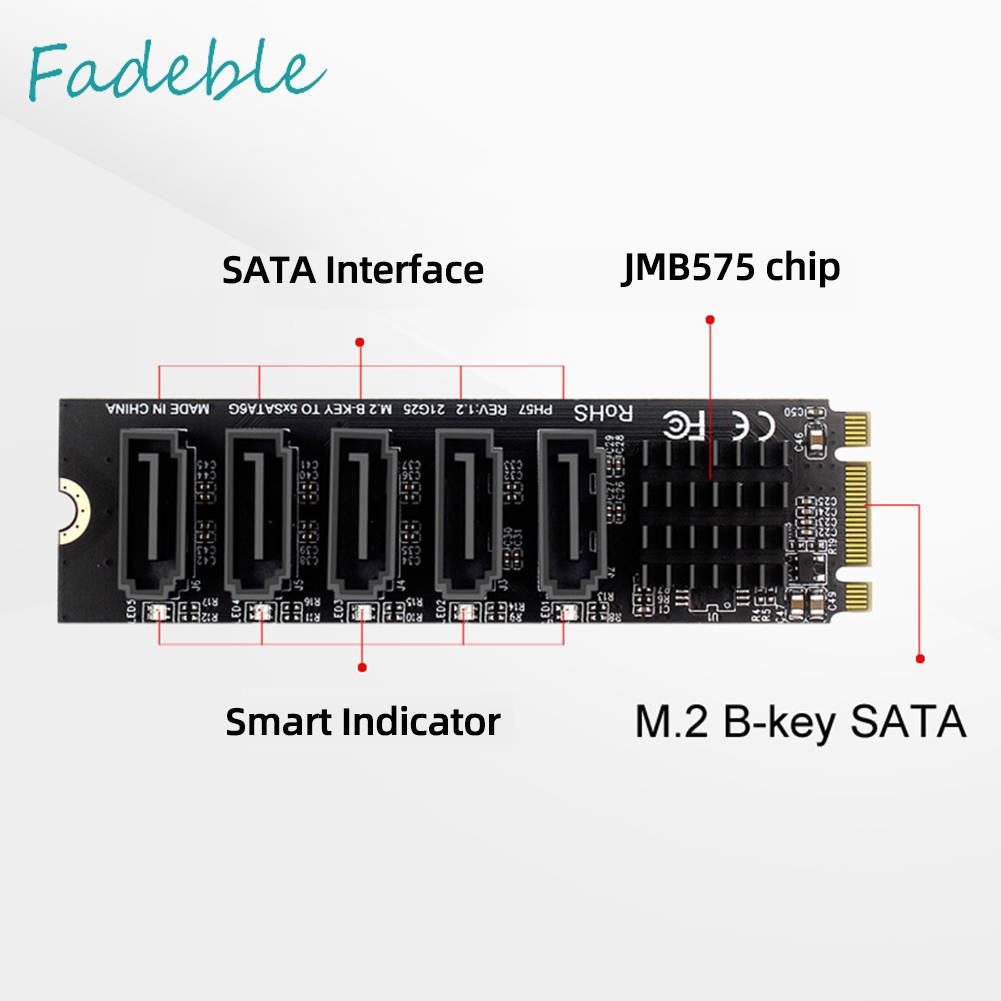Cáp ChuyểN ĐổI M.2 NGFF B-Key Sata Sang SATA3 6Gbps JM575 Chipset