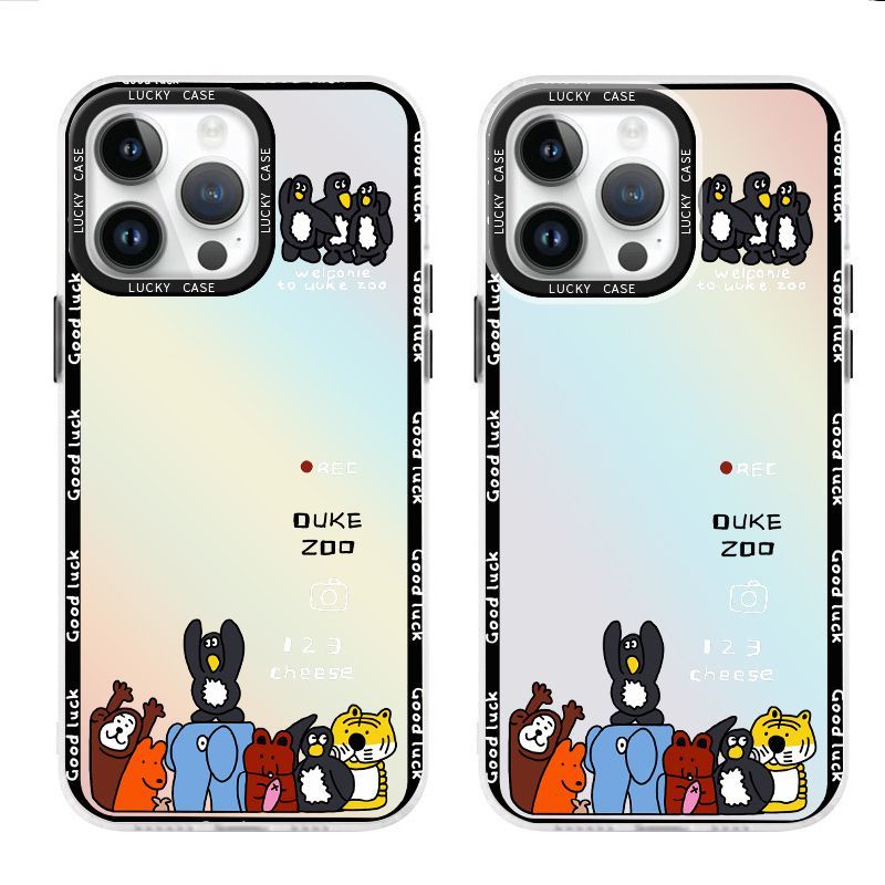 Ốp Điện Thoại Màu Laser Họa Tiết Chim Cánh Cụt Dễ Thương Cho Iphone Xr12678Plus promax 1314 405P