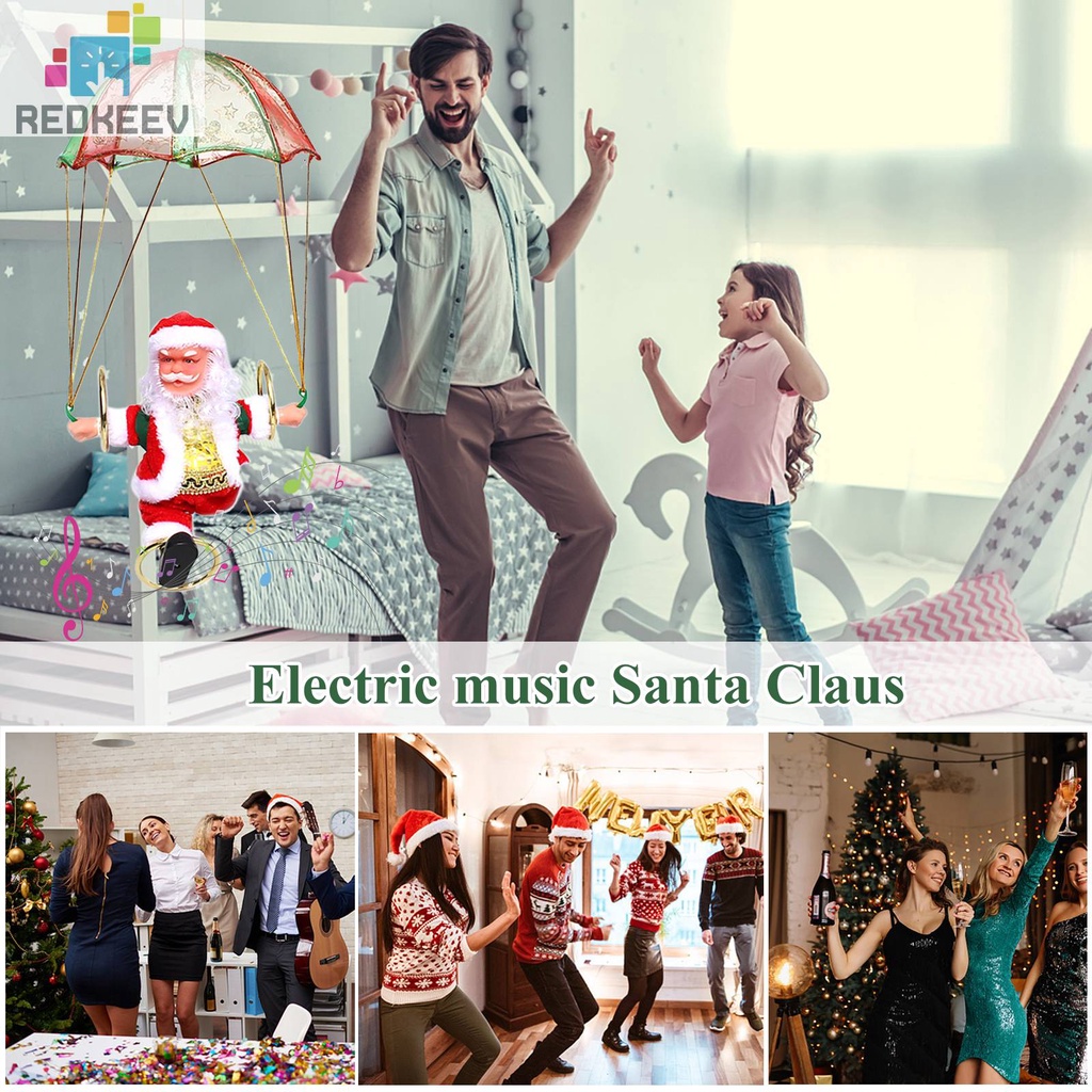 Búp Bê Ông Già Noel Nhảy Dù Có Nhạc