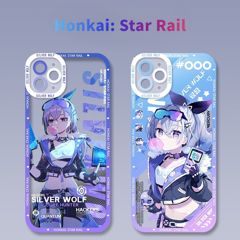 Honkai: Star Rail Silver Wolf phone case compatible with iPhone 14plus Apple 13 Two-Dimensional game peripheral transparent case