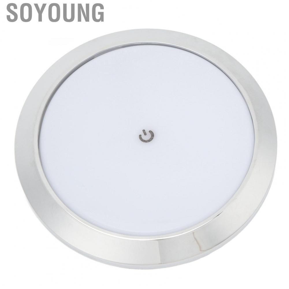 Soyoung 7in RV Touch Reading Light Ceiling Dome Energy Saving  Interior Lamp Panel Aisle Lights for Yachts