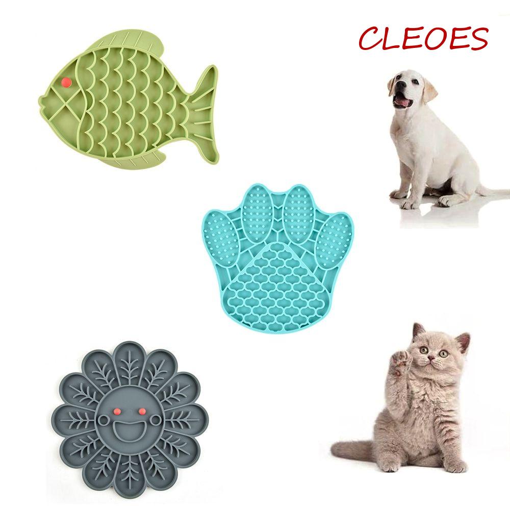 CLEOES Khay Đựng Thức Ăn Cho Thú Cưng Hình Vuốt Cá Không Độc Hại