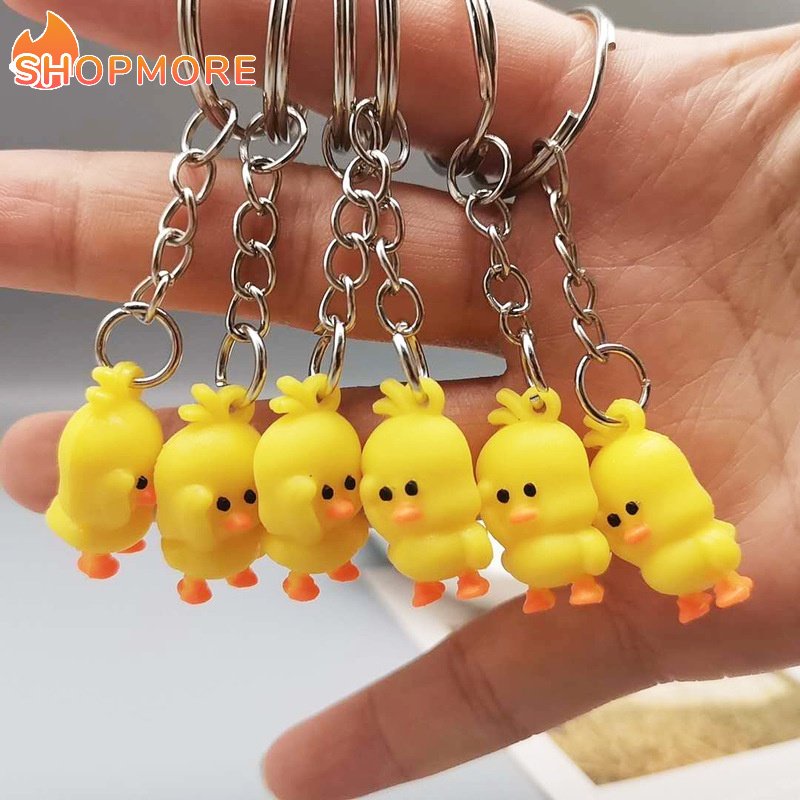 Móc Khóa Hình Chú Vịt Vàng Hoạt Hình Đáng Yêu