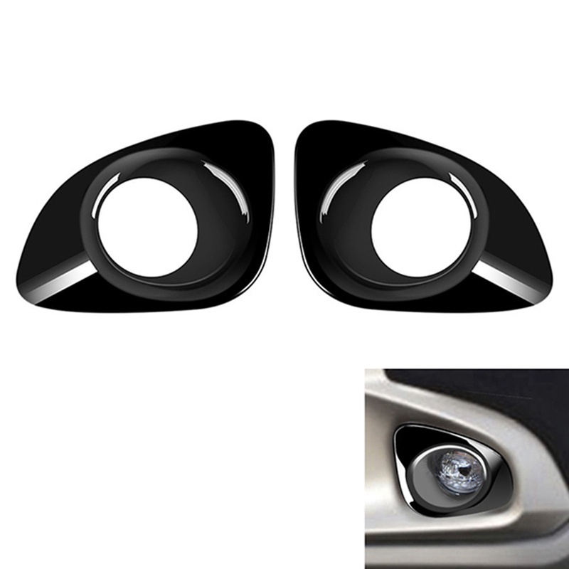 1 Cặp Khung Viền Đèn Sương Mù Phía Trước Màu Đen Bóng Thay Thế Chuyên Dụng Cho Toyota Corolla Cross 2021-2023