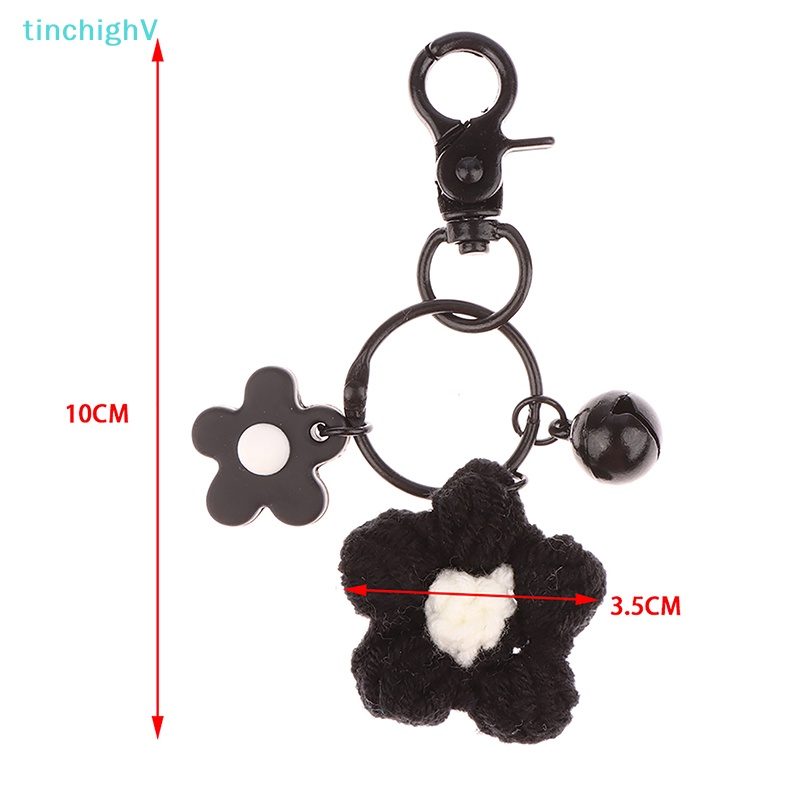 1 Móc Khóa Hình Bông Hoa Bằng Len Dễ Thương