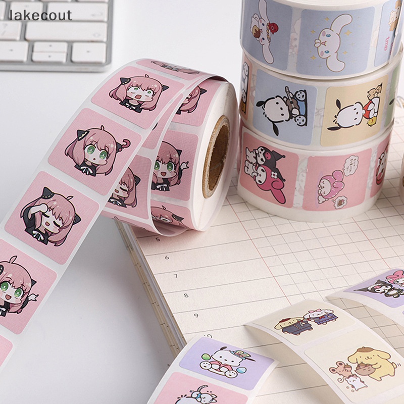 Cuộn 500 Miếng Dán Hoạt Hình Chó Sanrio ers Kuromipacha Dễ Thương Dùng Làm Quà Tặng