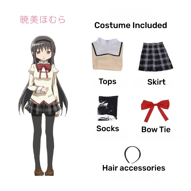 Trang Phục Hóa Trang Nhân Vật Hoạt Hình Puella Magi Madoka Kaname Madoka Akemi Homura Tomoe Mami Miki Sayaka