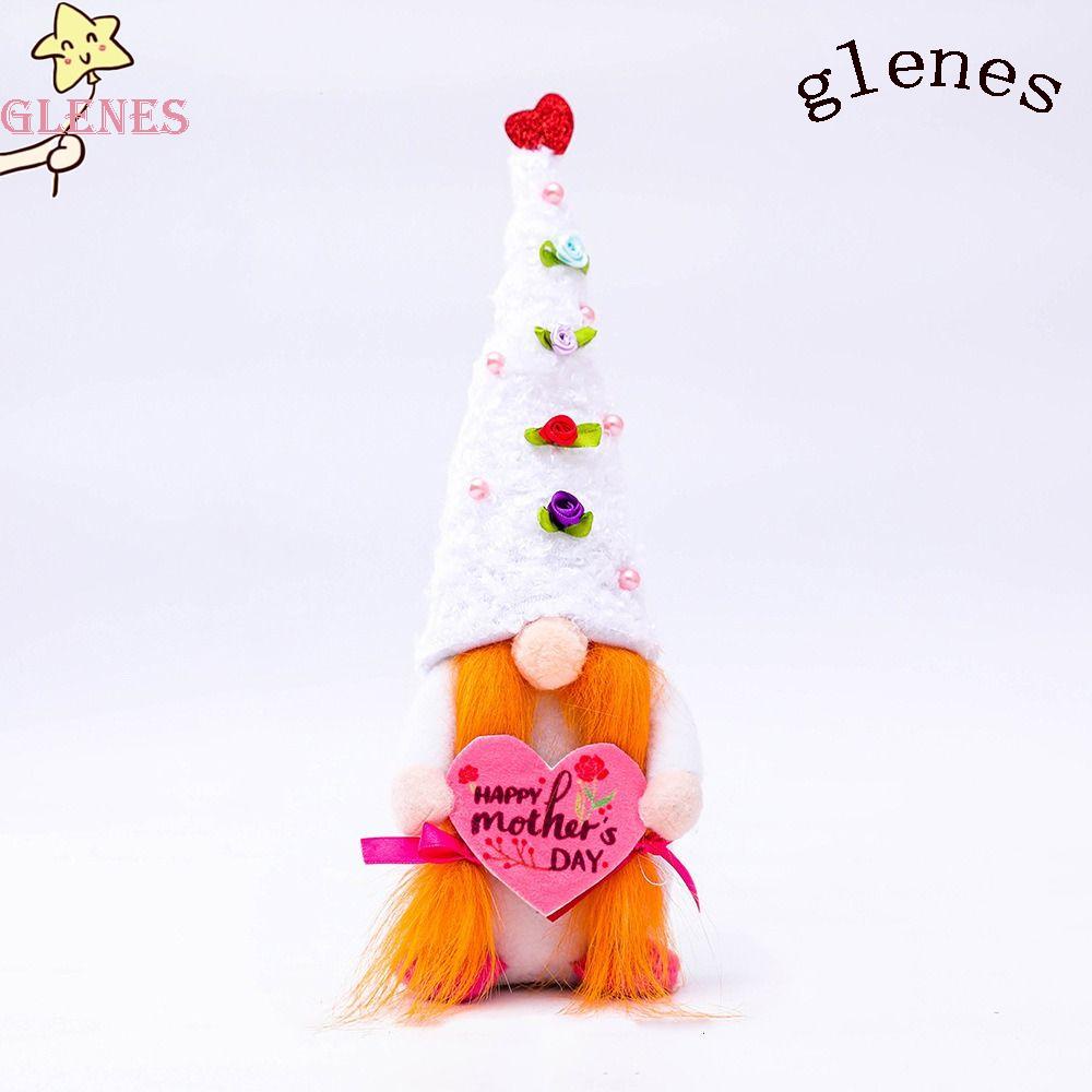 GLENES Đồ trang trí Búp Bê Vô Diện Đội Mũ Vải Nghệ Thuật Sáng Tạo Vui Nhộn Để Bàn Trang Trí