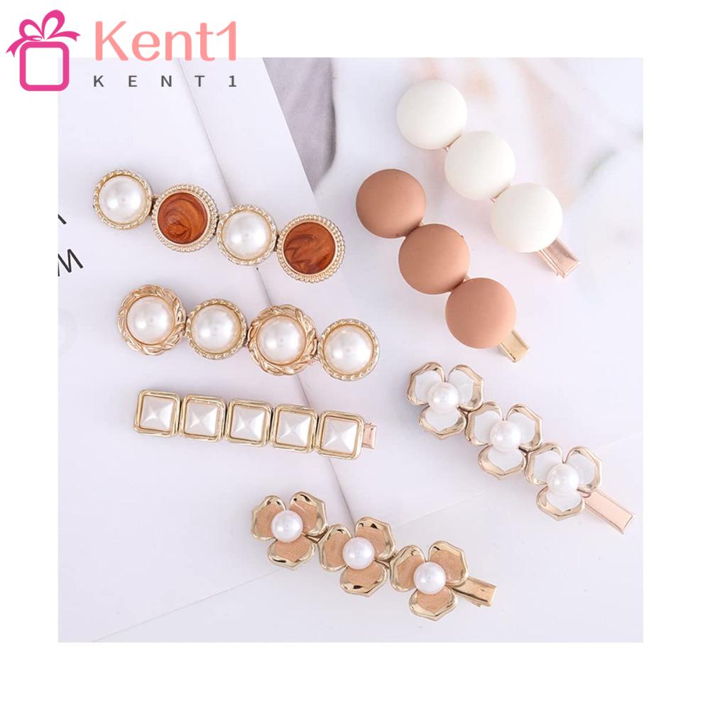 KENT1 Set 5 / 7 Kẹp Tóc Kim Loại Phong Cách Retro Thanh Lịch Cho Nữ
