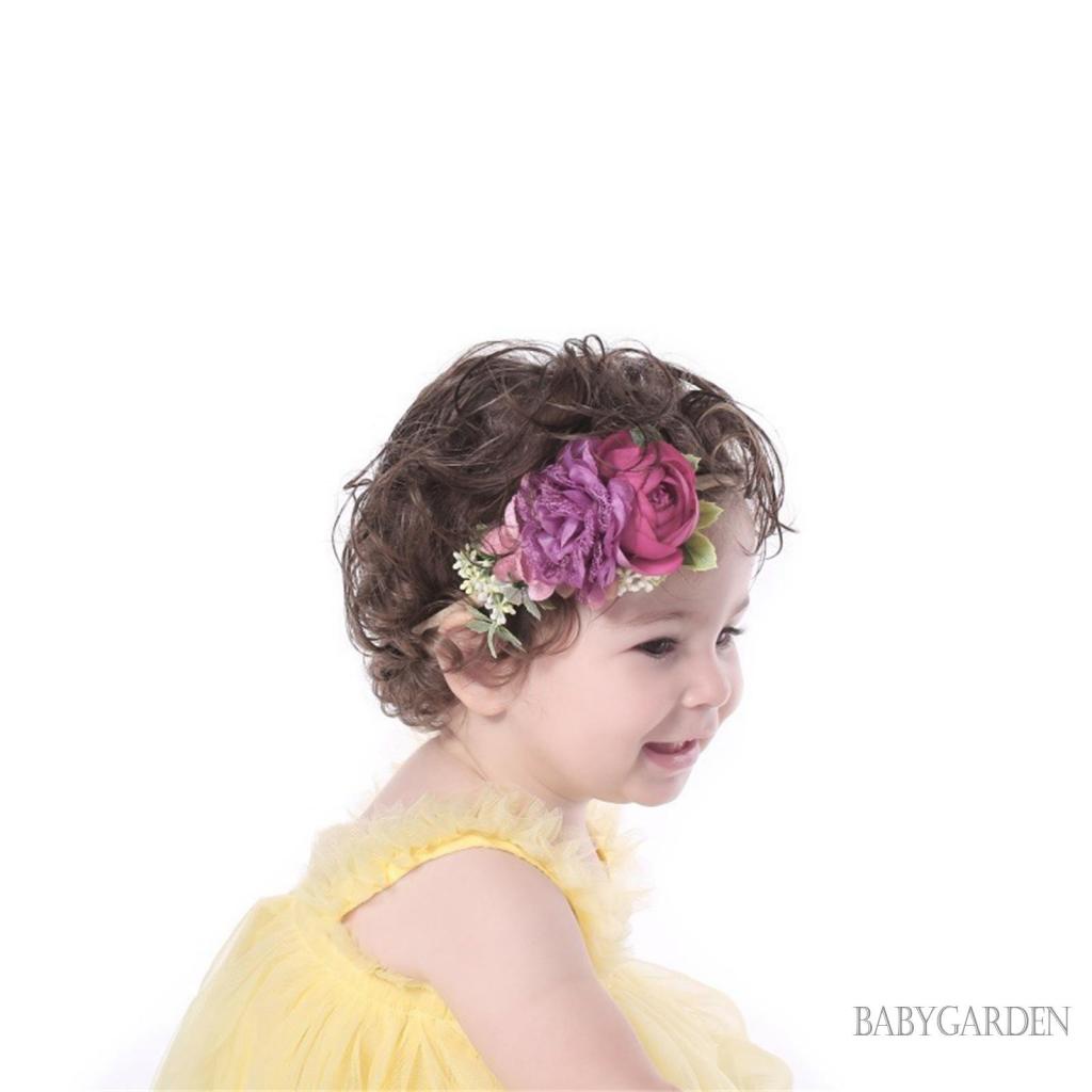 Băng Đô Co Giãn Đính Hoa Thời Trang Dành Cho Bé Gái