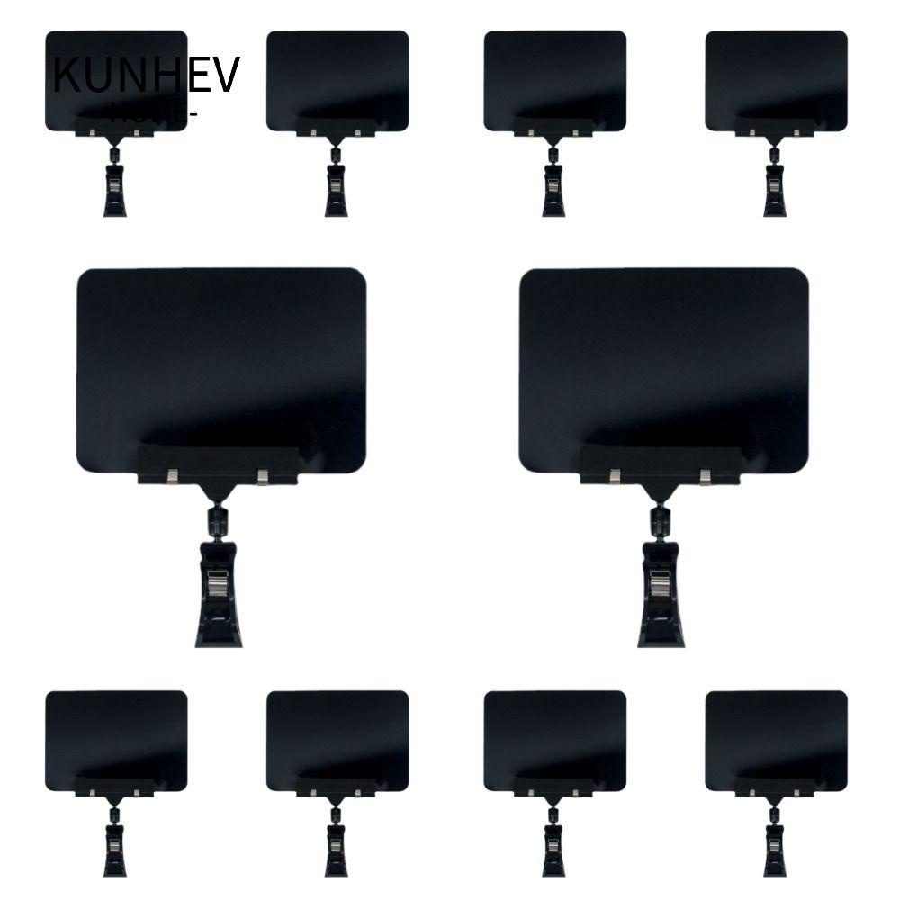 KUNHEV Set 10 Kẹp Nhựa Hai Đầu Màu Đen Chuyên Dụng Cho Trưng Bày Tiệc Tùng
