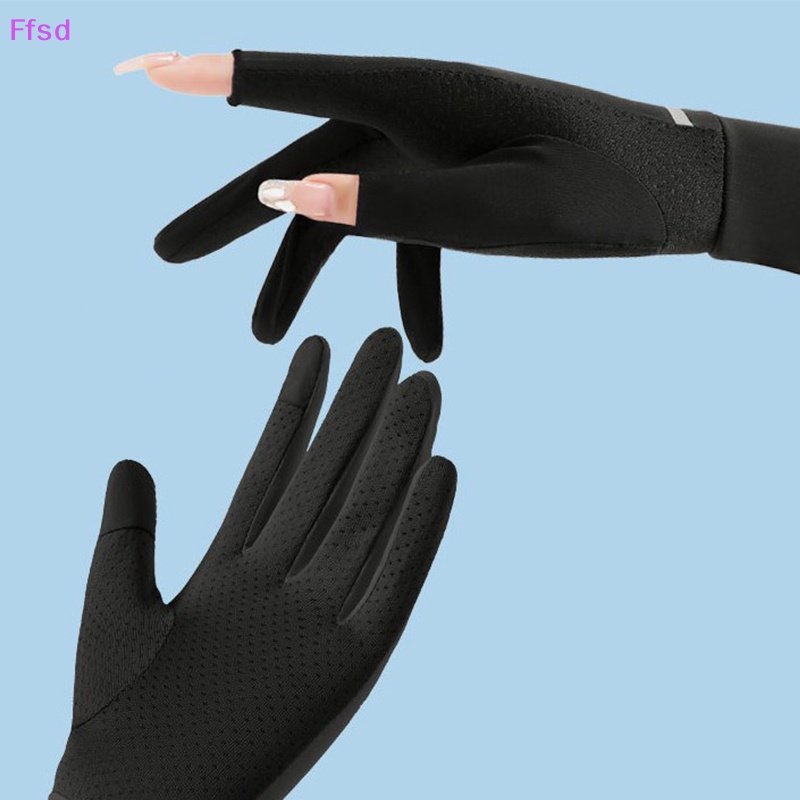 {Ffsd} Mới Găng Tay Lái Xe Mô Tô Thể Thao Chống Trượt Băng Lụa Mỏng Thoáng Khí Cảm Ứng Màn Hình Cảm Ứng Chống Tia Uv Bả