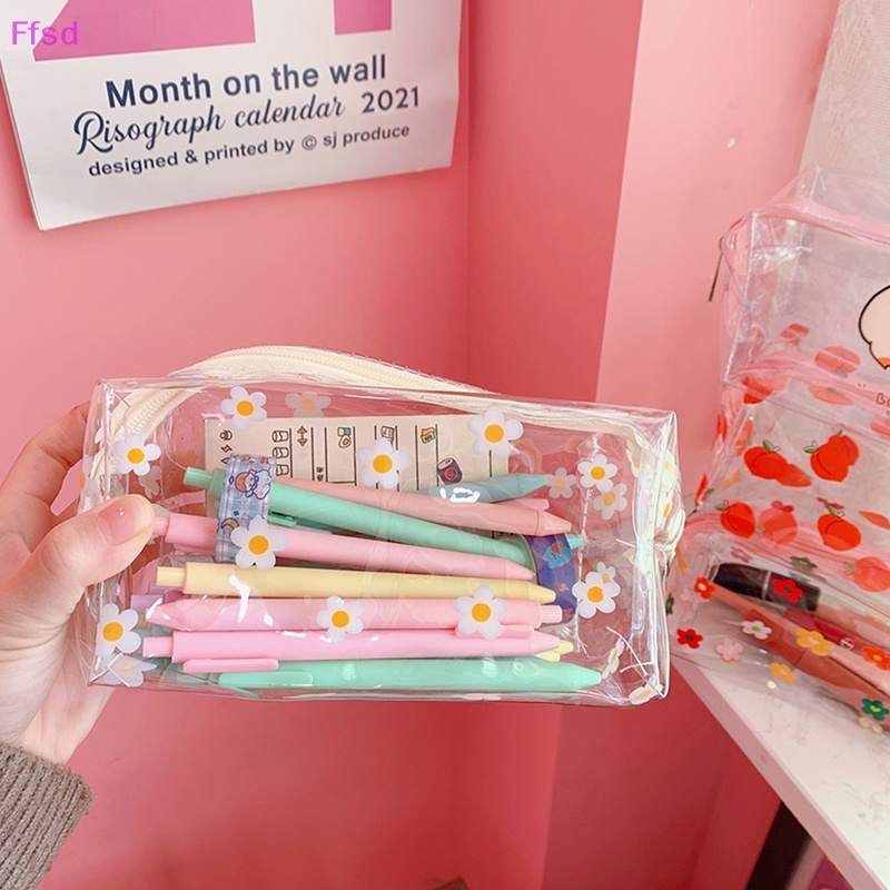 {Ffsd} Túi Đựng Mỹ Phẩm / Đồ Trang Điểm Bằng PVC Trong Suốt Chống Thấm Nước Làm Quà Tặng Cho Học Sinh * Hàng Bán Chạy