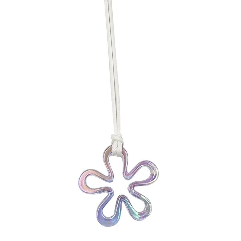 Vòng Cổ Choker Bằng Nhựa Mặt Hoa Rỗng Tối Giản Cho Nữ