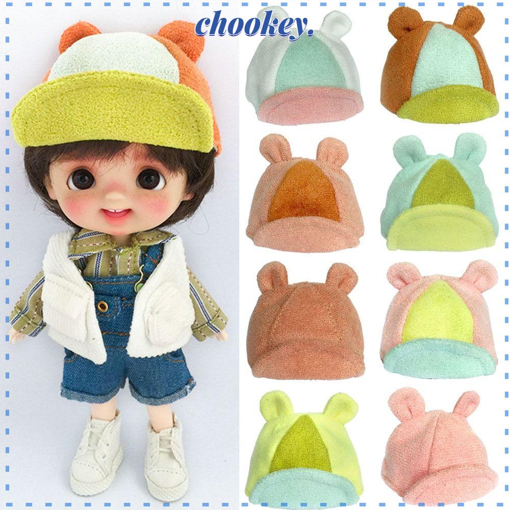 Nón Cotton 12~16cm Với Tỷ Lệ 1 / 12 Họa Tiết Hoạt Hình Xinh Xắn Dành Cho Búp Bê