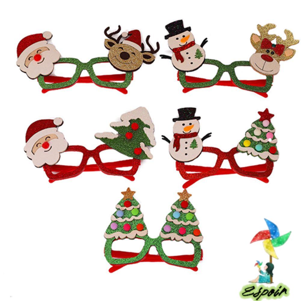 ESPO Mắt Kính Hình Người Tuyết Lấp Lánh Trang Trí Giáng Sinh