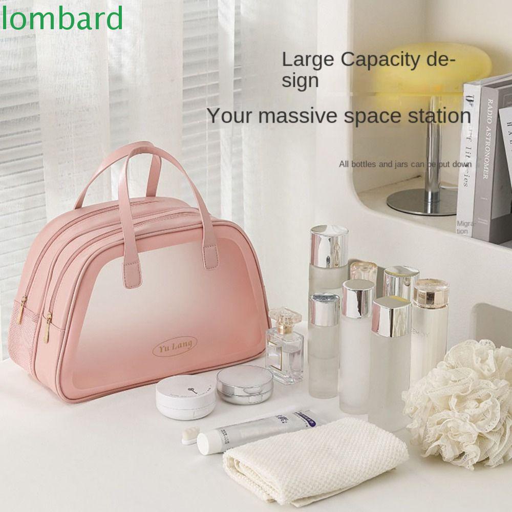 LOMBARD Túi Đựng Đồ Trang Điểm Bằng PVC Trong Suốt Đa Năng Chống Thấm Nước Tiện Dụng Mang Theo Du Lịch