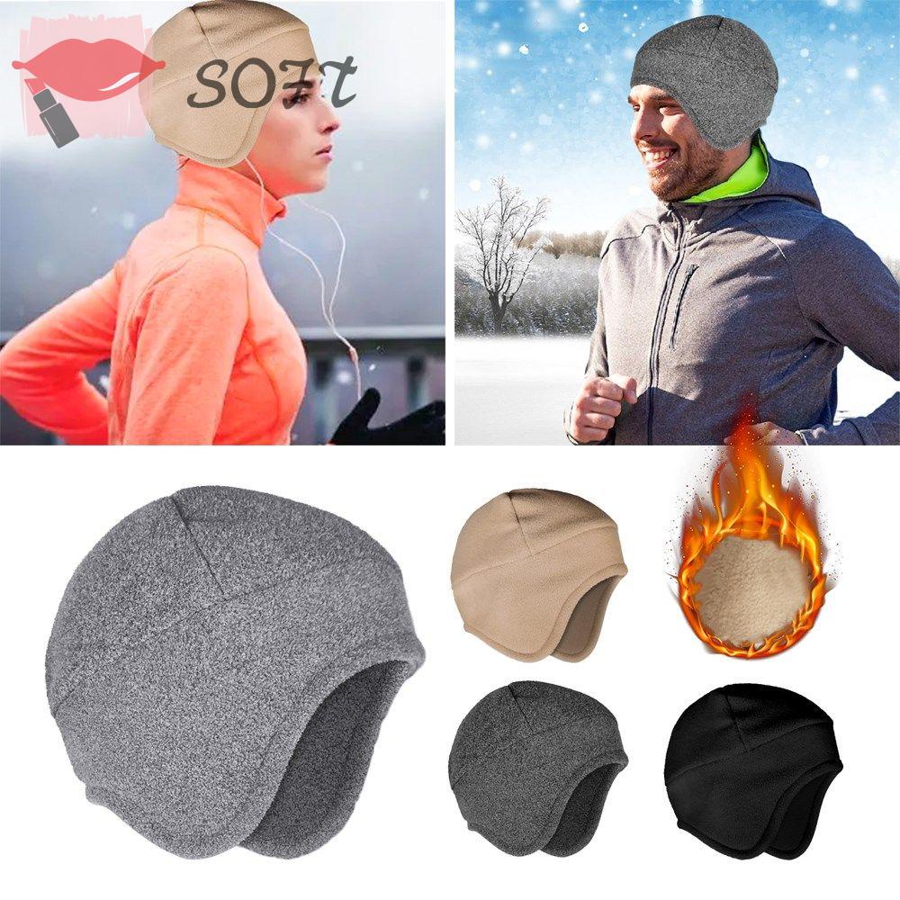 SOFTNESS Mũ Trùm Đầu Thể Thao Bảo Vệ Tai Bằng Lông Cừu Cho Nam Và Nữ