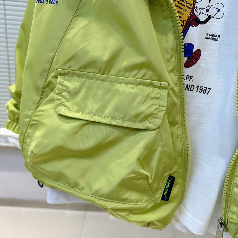 Áo Khoác Gió Có Khóa Kéo Phong Cách Hàn Quốc Thời Trang Xuân Thu 2023 Mới Cho Bé Trai