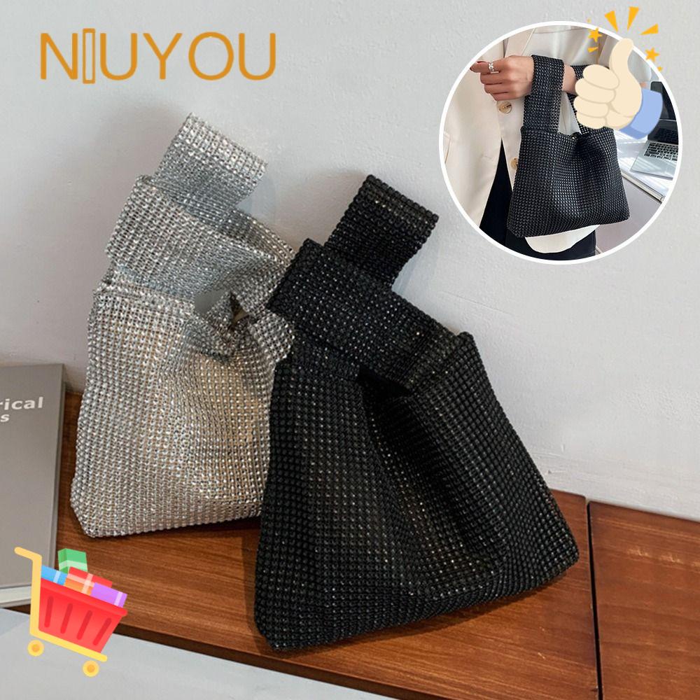 NIUYOU Túi Xách Đính Đá Lấp Lánh Thời Trang