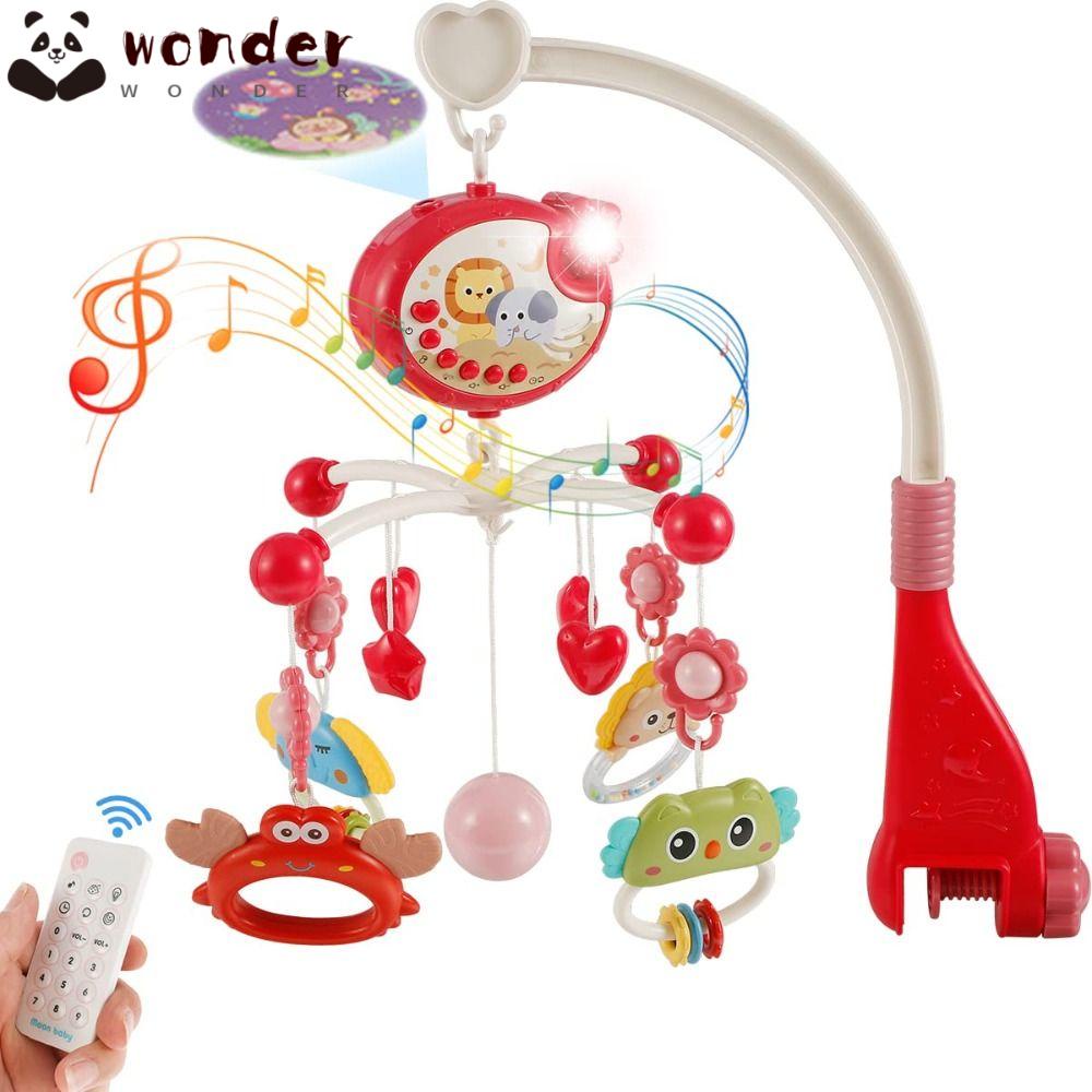 WONDER Đồ Chơi Lục Lạc Xoay Có Đèn Ngủ Hình Thú Hoạt Hình Có Thể Tái Sử Dụng Cho Bé Sơ Sinh